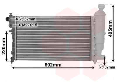 VAN WEZEL radiatorius, variklio aušinimas 40002216